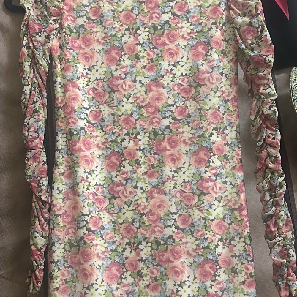 Forever 21 Floral Mini Dress - Pink, white, green, lt. Blue